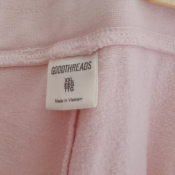 New!! Goodthreads XXL Track Jogging Pants 57% Cotton Pink Pajamas - Picture 5 of 12
